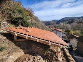 Travaux de couverture du four du Pont de Vabres Novembre 2025 - VABRES